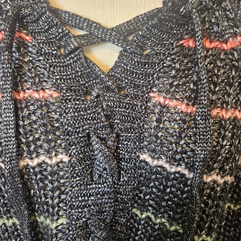Torrid Multicolor Striped Hooded Sweater - Picture 2 of 4